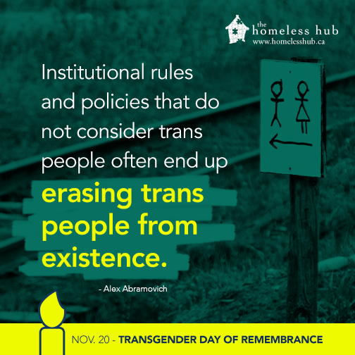 Institutional rules and policies that do not consider trans people often end up erasing trans people from existence.