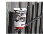 Cup on a fence